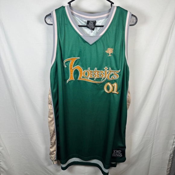 Boxlunch Other - BoxLunch Lord of the Rings Jersey Mens XXL Green Hobbits Baggins 01 Basketball